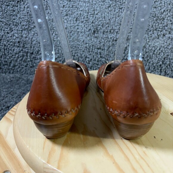 Pikolinos Jerez Loafer Womens Size 9 Brown Leather Wedge Heel Slip On Shoe Spain - Picture 4 of 9